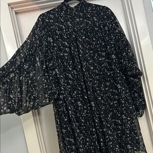 Zara Black Floral Jumpsuit